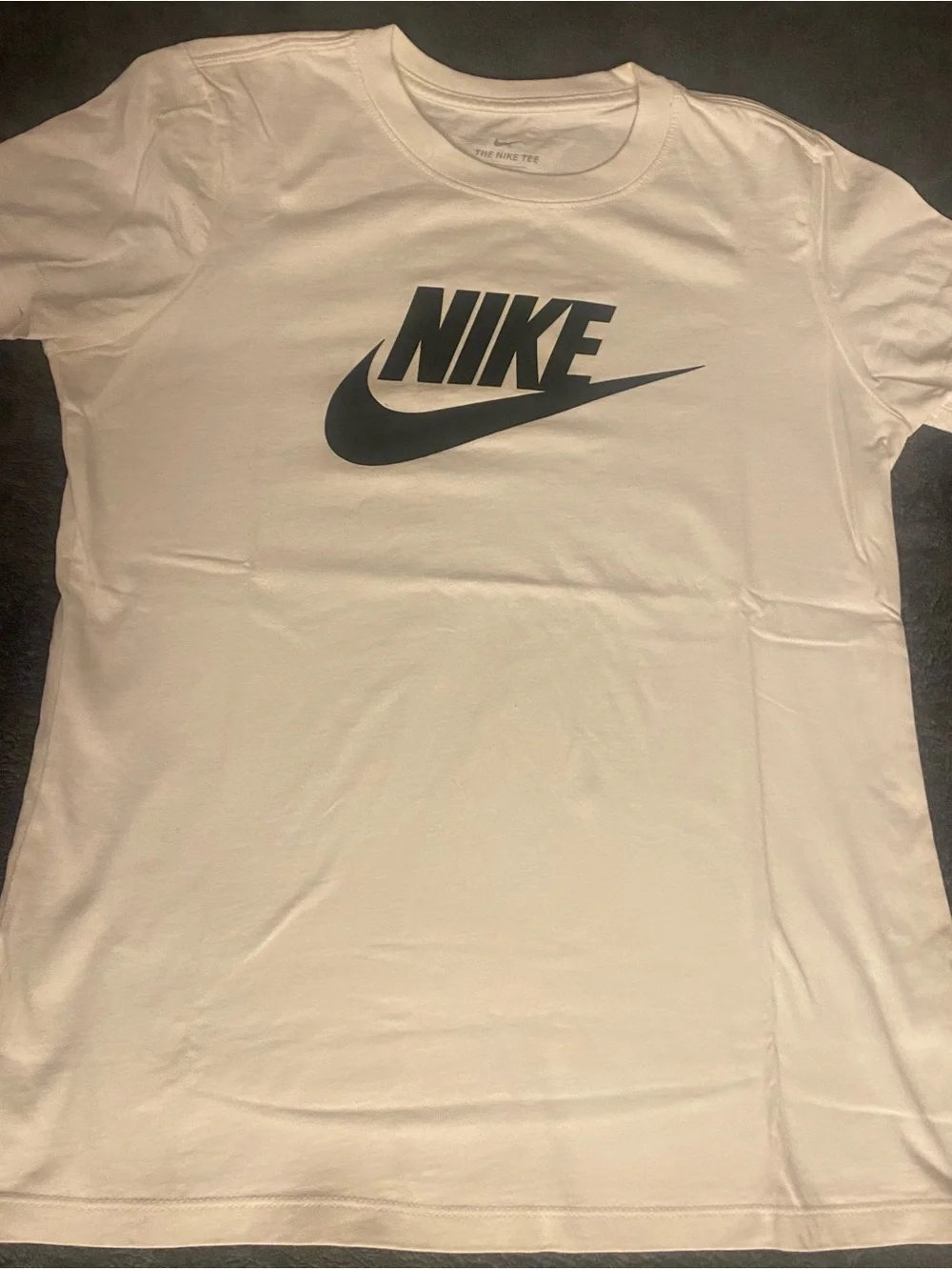 Nike Women’s White Short-Sleeve Tee with Black Logo